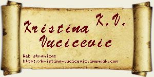 Kristina Vučićević vizit kartica